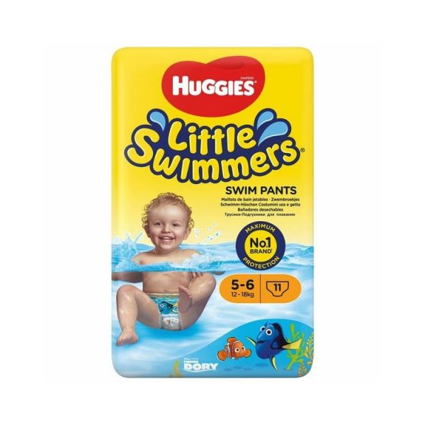 Подгузники-трусики Huggies Little swimmers 5-6 размер 5-6, 12 - 18 кг, 11 шт.